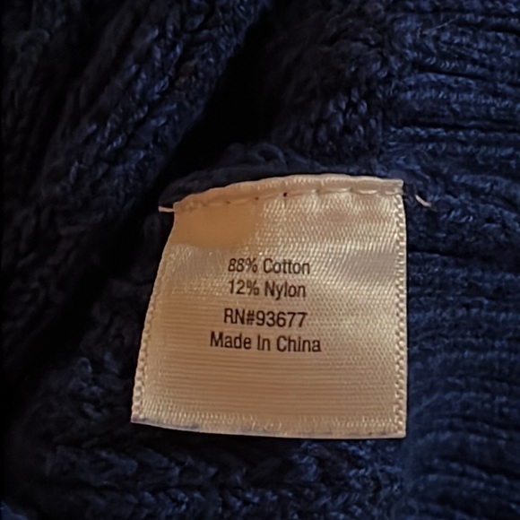 EUC Blue St. John's Bay Crew Neck Cable-Knit Pullover Sweater, M - Picture 11 of 13